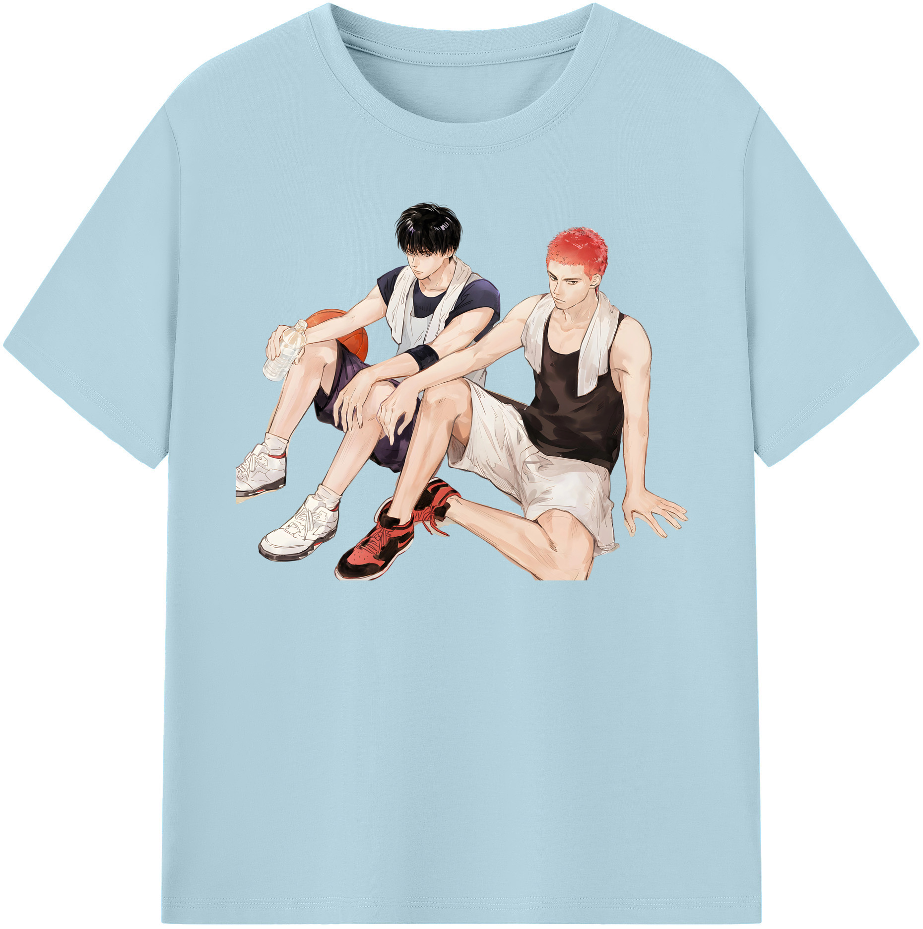 SLAM DUNK／スラムダンク 綿100％半袖Tシャツ（フロントプリント）